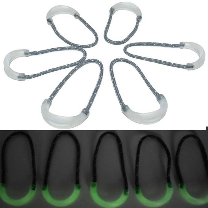Renashed 20Pcs Self Luminous Zipper Pulls Cord Replacement for Backpacks, Jackets, Traveling Cases, Luggage, Purses, Handbags, Kids - Image 1